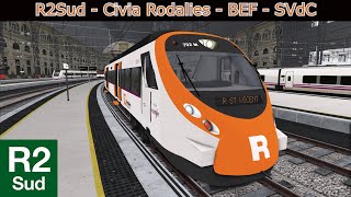 Rodalies de Cataluña  R2Sud  Civia Rodalies  Introducción  Cab ride  BEF  SVDC [upl. by Ayekin]