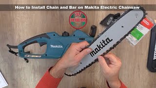 How to Install Chain and Bar on Makita Electric Chainsaw  Bob The Tool Man [upl. by Alusru195]