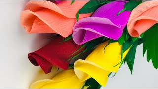 Lockdown Fun Activity  Easy Paper Flowers  Making Paper Flowers Step By Step  paper Rose Ideas [upl. by Nyliak]