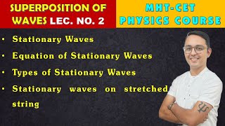 02  STATIONARY WAVES amp STATIONARY WAVES ON STRETCHED STRING  SUPERPOSITION OF WAVES [upl. by Burke]