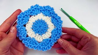 crochet easy coaster for beginners [upl. by Nichy]