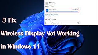 Wireless Display Not Working on Windows 11  3 Fix [upl. by Aliuqa]