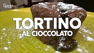 TORTINO AL CIOCCOLATO con cuore morbido RICETTA FACILE [upl. by Ynnattirb]