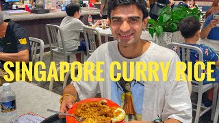 Singaporean Chicken Curry Rice in Singapore 🇸🇬Beach scissor cut rice Hawker  babakaranveer [upl. by Ailecra]