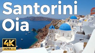 Oia Santorini Walking Tour 4k Ultra HD 60fps – With Captions [upl. by Broek]