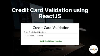 RealTime Credit Card Validation with Formatting in React  StepbyStep Tutorial [upl. by Luzader]