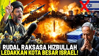 NETANYAHU MENANGIS amp MINTA TOLONG DIAMPUNI Serangan Rudal Raksasa HlZBULLAH Hancurkan Kota Israel [upl. by Dory220]