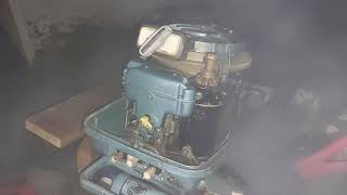 1960 Evinrude 18hp More Progress 🔧 outboard boatmotor aomci fishing outboardmadness tillers [upl. by Yot]