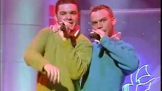 Jaden Cornelious and BYOND sing Lighten Up on Blue Peter 1997 [upl. by Donnie504]