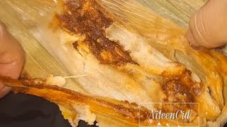 Ricos tamales en hoja de maíz  verdes y rojos❤️ recetas tamales tamalesmexicanos [upl. by Ahsatel]