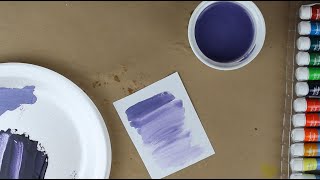 Making Watercolor  Purple amp Lavender Color Paint with Artists Loft Paint [upl. by Irrol]