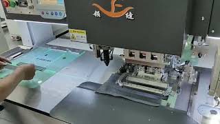 fly front is easy to be made by automatic pocket welting machine [upl. by Latsyrd]