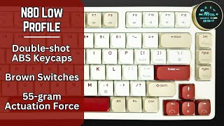 Low Profile Brown Switches Keyboard Sound Test [upl. by Westney526]