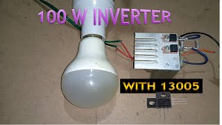 INVERTER USING 13005DC 12V INVERTER USING TRANSISTOR 12V TO 220V INVERTER CIRCUIT13005 inverter [upl. by Ennovyhs]