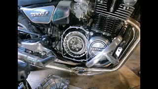 How to install a motorcycle clutch  Suzuki GS1100 [upl. by Lorens]