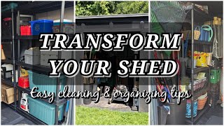 DIY SHED MAKEOVER How to Clean Declutter and Organize Efficiently [upl. by Granoff444]