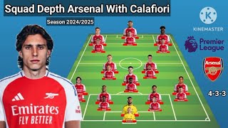 Squad Depth Arsenal With Ricardo Calafiori Season 20242025 [upl. by Spillar642]