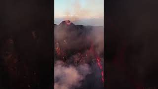 See lava erupting from Mount Etna [upl. by Rhodes]