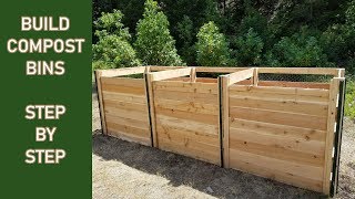 Build a 3 Bay Compost Bin STEP by STEP [upl. by Scottie396]