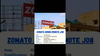 Zomato  chat process  work from home  30k salary 🔥🔥12th pass amp graduate job any batch can apply [upl. by Sorkin]