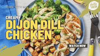 HelloFresh Creamy Dijon Dill Chicken Recipe ASMR Cooking [upl. by Quarta]