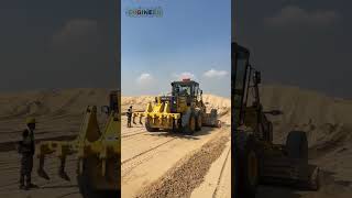 This desert land neede smoothing No problem this komatsu motor graders get yougraderlover more [upl. by Shields]