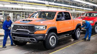 How They Build the Massive Ram 1500 TRX Trucks From Scratch  Production Line [upl. by Cyler746]