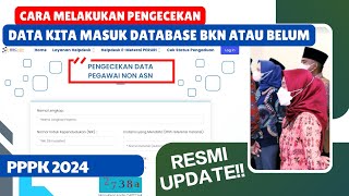 CARA CEK DATABASE BKN NON ASN 2024  PPPK 2024 [upl. by Arabelle]