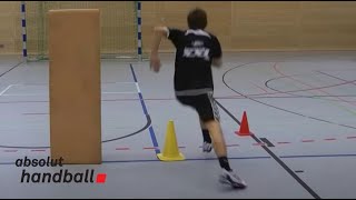 1 on 1 handball offense technique training [upl. by Hanselka944]