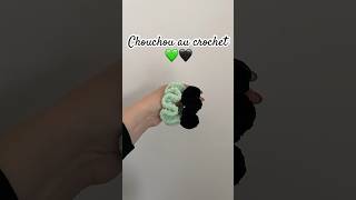 Chouchou au crochet 💚🖤 crochet handmade crochetersofyoutube crocheting crocheters [upl. by Kayne935]