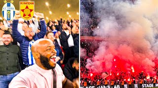 AMERICAN FAN EXPERIENCES THE MOST INTENSE DERBY IN ALBANIA  TIRANA VS PARTIZANI [upl. by Sellma664]