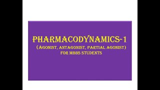 Pharmacodynamics 1 Agonist antagonist inverse agonist [upl. by Britt994]