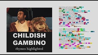 Childish Gambino  3005  Verse 1 amp 2  Lyrics Rhymes Highlighted 096 [upl. by Jari]