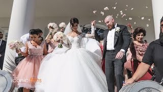 The groom meets his bride Khadijeh Mehajer in the most lavish way LEBANESE WEDDING [upl. by Nosirrag]