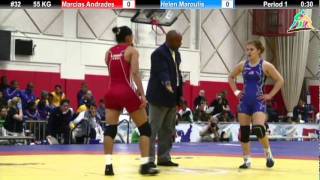 2012 Pan Am 55 KG Semifinal Marcias Andrades VEN vs Helen Maroulis USA [upl. by Krigsman920]