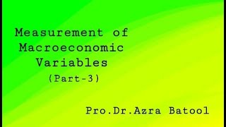 Macroeconomics Chapter 2   Part 3 Measurement of Macroeconomic Variables [upl. by Petrina214]