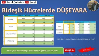 Excel Birleşik Hücreler Üzerinde DÜŞEYARA [upl. by Yt]