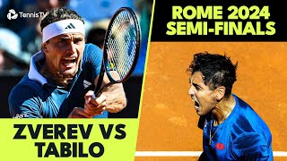 Alexander Zverev vs Alejandro Tabilo SemiFinal Highlights  Rome 2024 [upl. by Ynned120]