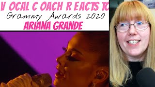 Vocal Coach Reacts to Ariana Grande Imagine My Favorite Things7 Rings Thank U Next GRAMMYS 2020 [upl. by Ardnak356]