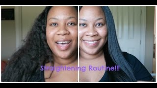 Relaxed Hair Straightening Routine [upl. by Lleuqram692]