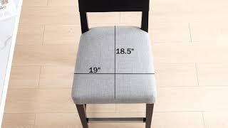 Kylo Faux Leather  Fabric Counter Stool in BlackGray [upl. by Meirrak360]