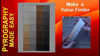 Wood Burning  Making Sepia and Grey Tone Value Finder  pyrography tutorial [upl. by Amlez]