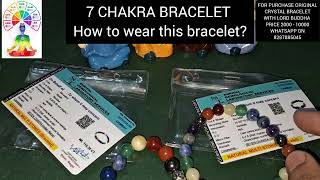 how to wear 7 chakra bracelet  7 chakra bracelet ko wear karne ka process   7chakras crystal [upl. by Sholom]