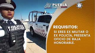 Policía Auxiliar del Estado de Puebla Convocatoria de Reclutamiento [upl. by Joo951]