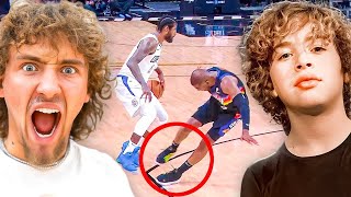 REACTING TO THE CRAZIEST ANKLE BREAKERS EVER [upl. by Viki140]