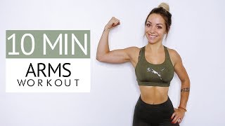 WORKOUT  HOW TO GET TONED ARMS IN 10 MIN [upl. by Kcirttap336]