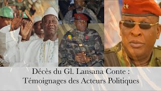 Décès du Gl Lansana Conté  Témoignages des Acteurs Politiques [upl. by Munn]