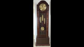 Clock Strike Sound 1930S JUNGHANS Long Case Westminster Grandfather  Item 917  Adelaide Clocks [upl. by Gaudette205]