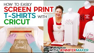 How to Screen Print a Shirt with Cricut  Full Process from Start to Finish [upl. by Coniah]