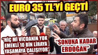 Euro 35 tl oldu Meydanda AKPlilerle tartışan vatandaşlar isyan etti [upl. by Anij]